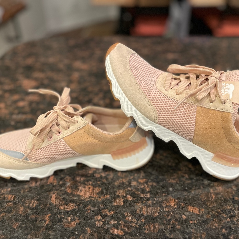 Sorel Pink and Cream Sneakers